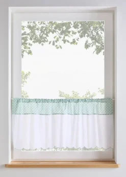 Brise-bise en coton à carreaux