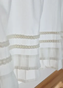 Brise-bise en coton à volants