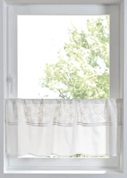 Brise-bise en coton avec broderies