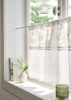 Brise-bise en coton avec broderies