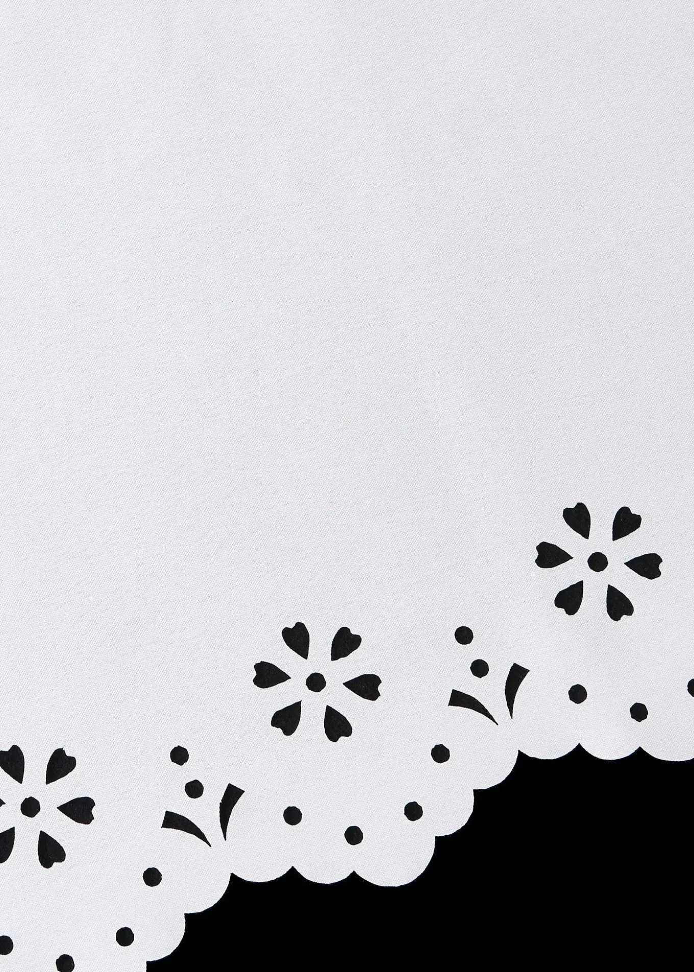 Brise-bise semi-transparent à bordure décorative