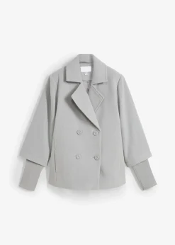 Caban avec manches en maille