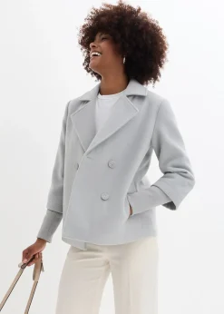 Caban avec manches en maille