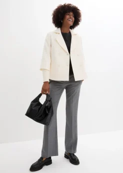 Caban avec manches en maille