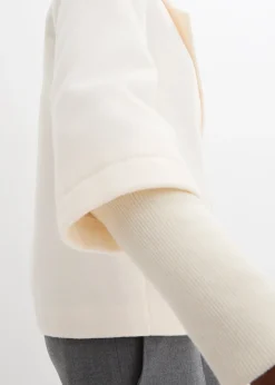 Caban avec manches en maille