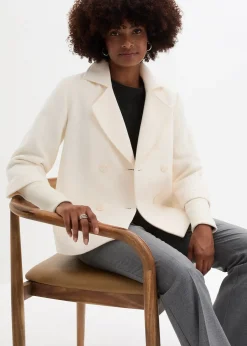 Caban avec manches en maille