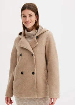 Caban en maille bouclette douce