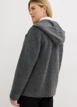 Caban en maille bouclette douce