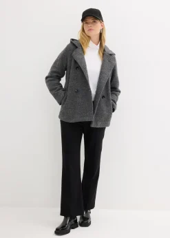 Caban en maille bouclette douce