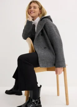 Caban en maille bouclette douce