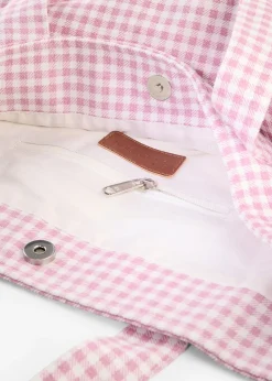 Cabas en toile à carreaux vichy