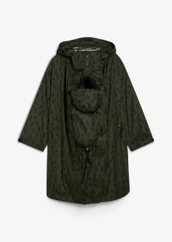 Cape de pluie imperméable pour la grossesse avec empiècement de portage avec pochette