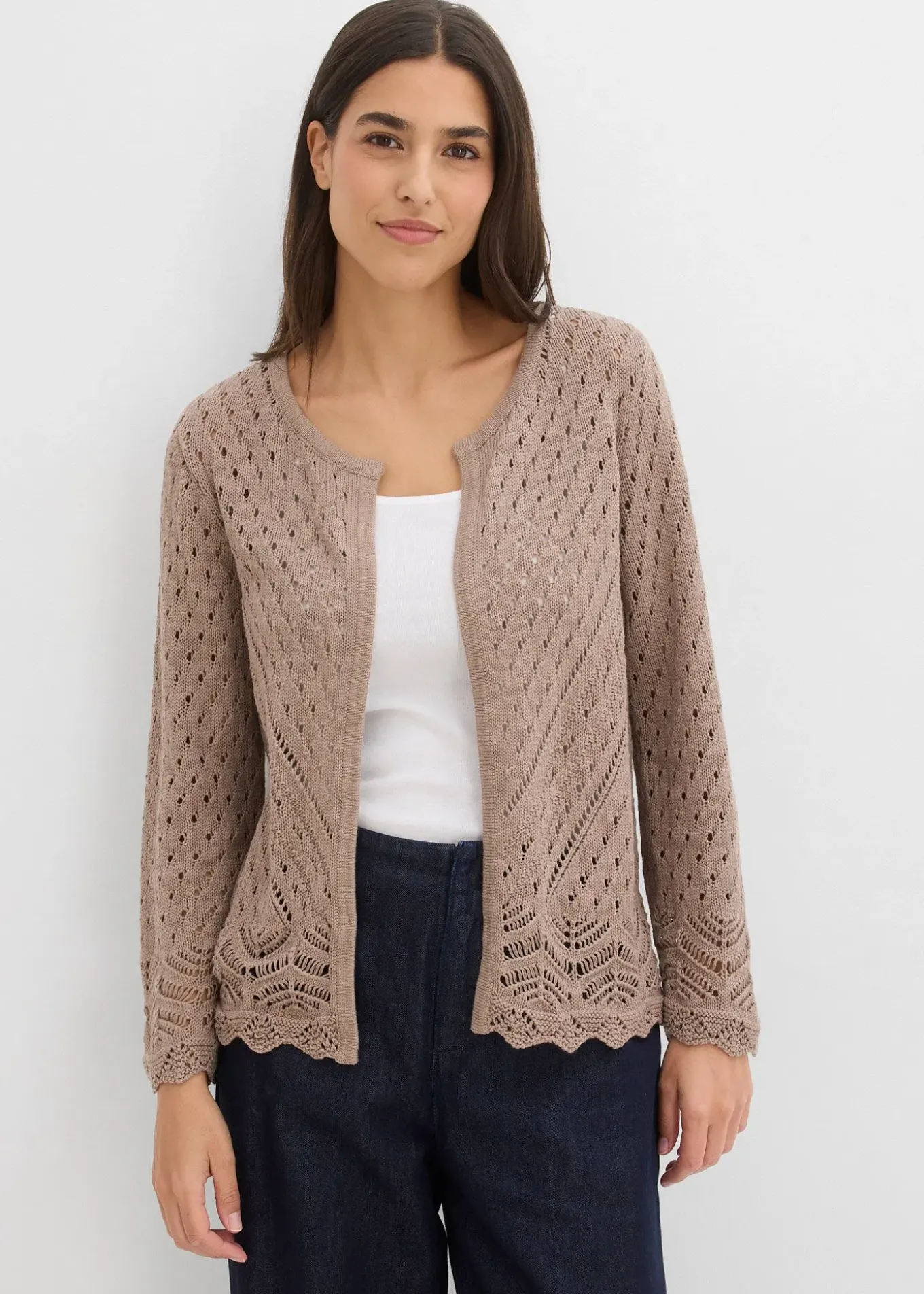 Cardigan ajouré 100% coton