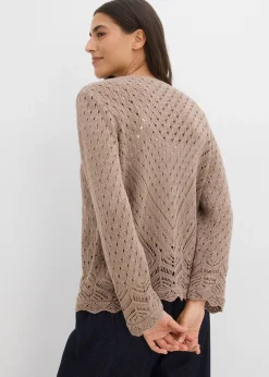 Cardigan ajouré 100% coton