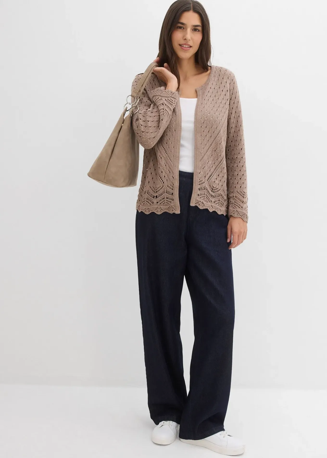 Cardigan ajouré 100% coton