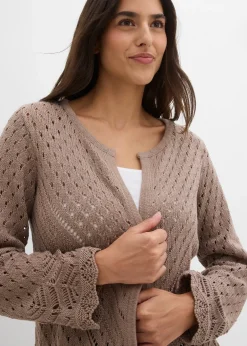 Cardigan ajouré 100% coton