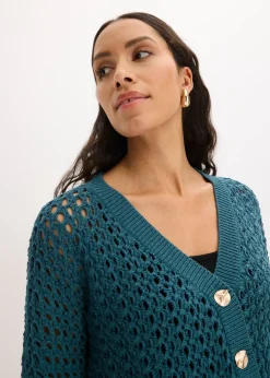 Cardigan ajouré 100% coton