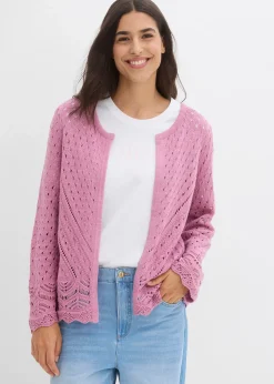 Cardigan ajouré 100% coton