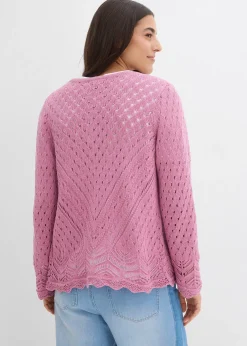Cardigan ajouré 100% coton