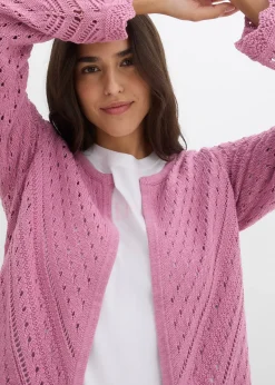 Cardigan ajouré 100% coton