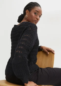 Cardigan ajouré 100% coton