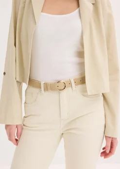 Ceinture en cuir à boucle ronde