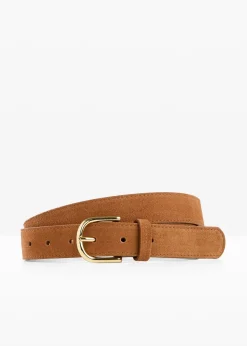 Ceinture en cuir avec boucle brillante