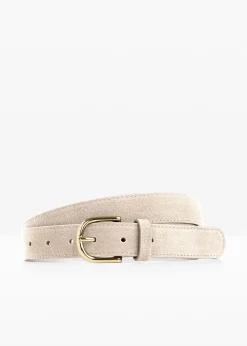 Ceinture en cuir avec boucle brillante