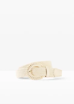Ceinture tressée extensible avec boucle recouverte