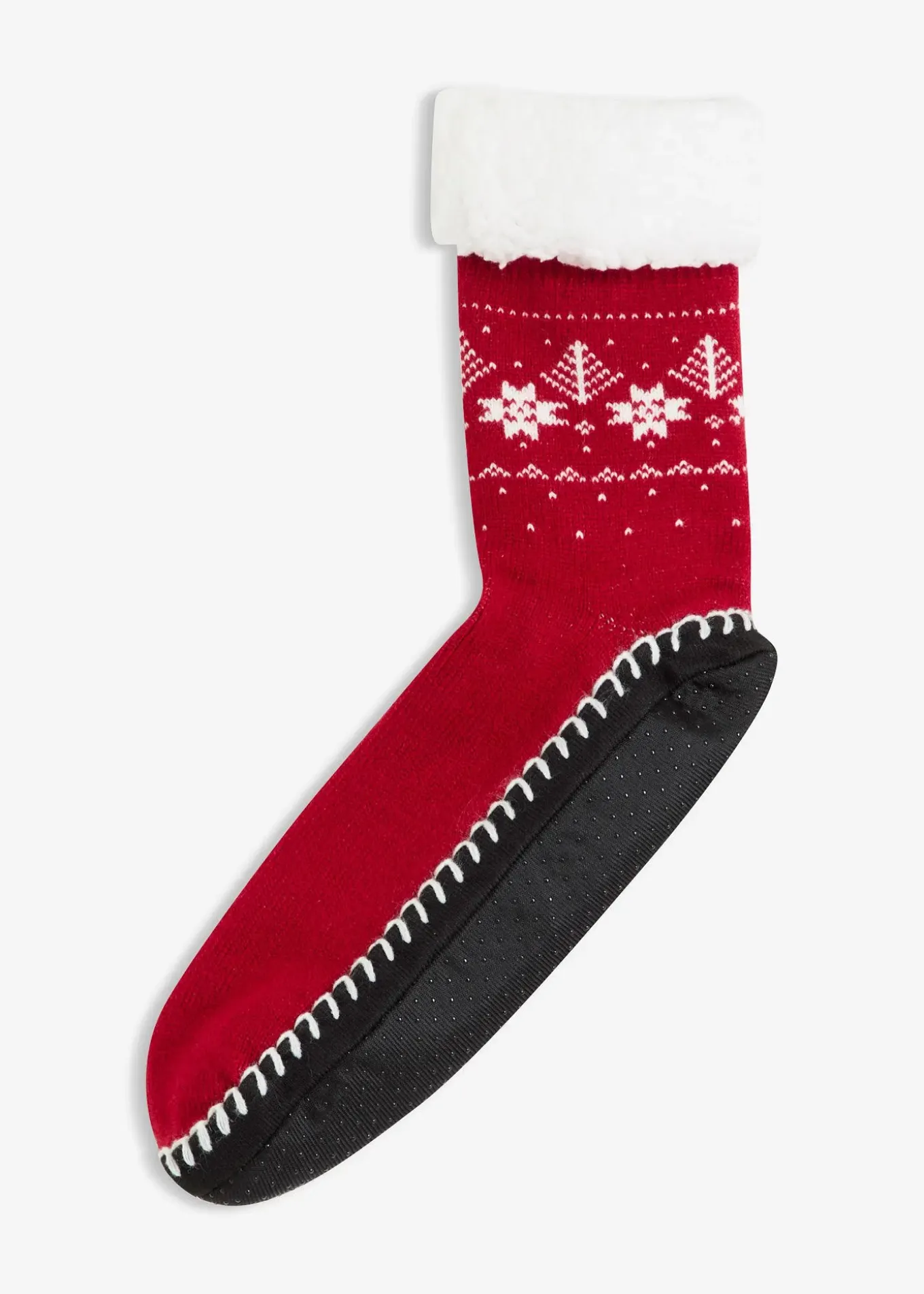 Chaussettes d’intérieur avec semelle antiglisse cousue et doublure moumoute