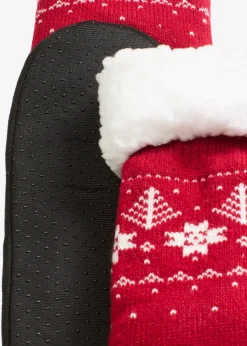 Chaussettes d’intérieur avec semelle antiglisse cousue et doublure moumoute