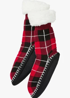 Chaussettes d’intérieur avec semelle antiglisse cousue et doublure moumoute