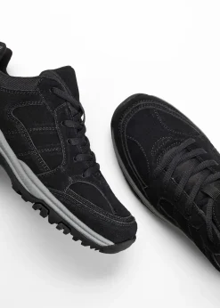 Chaussures de randonnée en cuir velours