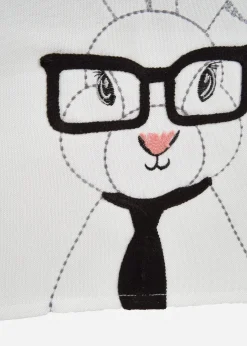 Chemin de table avec broderie de lapins