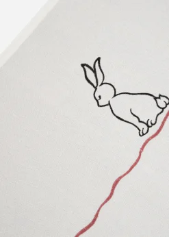 Chemin de table avec broderie de lapins