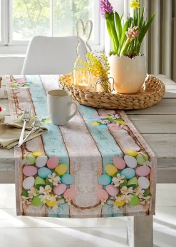 Chemin de table avec motif de Pâques