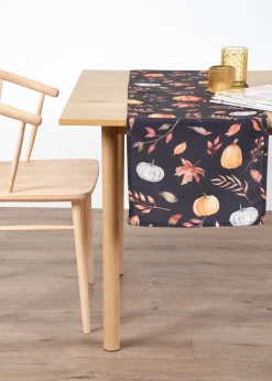 Chemin de table imperméable avec motif citrouille