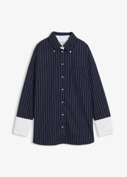 Chemise à rayures tennis, viscose mélangée