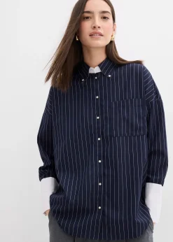 Chemise à rayures tennis, viscose mélangée