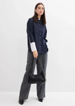 Chemise à rayures tennis, viscose mélangée