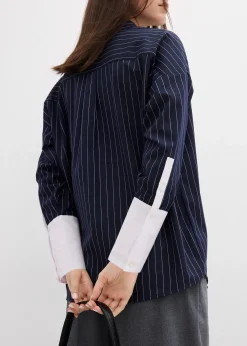 Chemise à rayures tennis, viscose mélangée