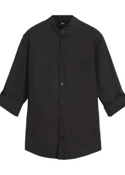 Chemise avec manches à retrousser, 100% coton