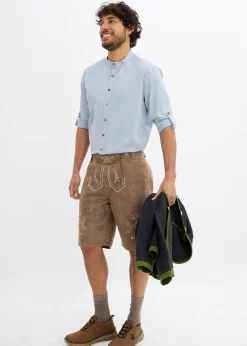 Chemise bavaroise avec manches retroussables