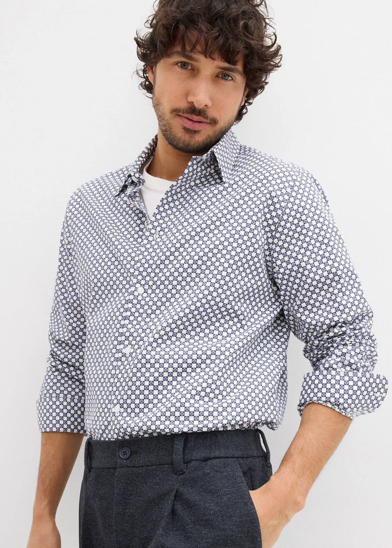 Chemise business 100% coton, moderne