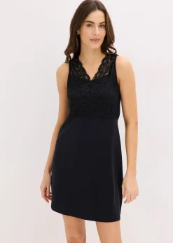 Chemise de nuit avec empiècement dentelle