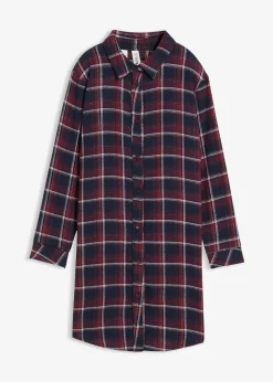 Chemise de nuit boutonnée en flanelle douce