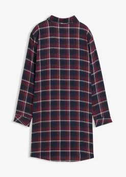 Chemise de nuit boutonnée en flanelle douce