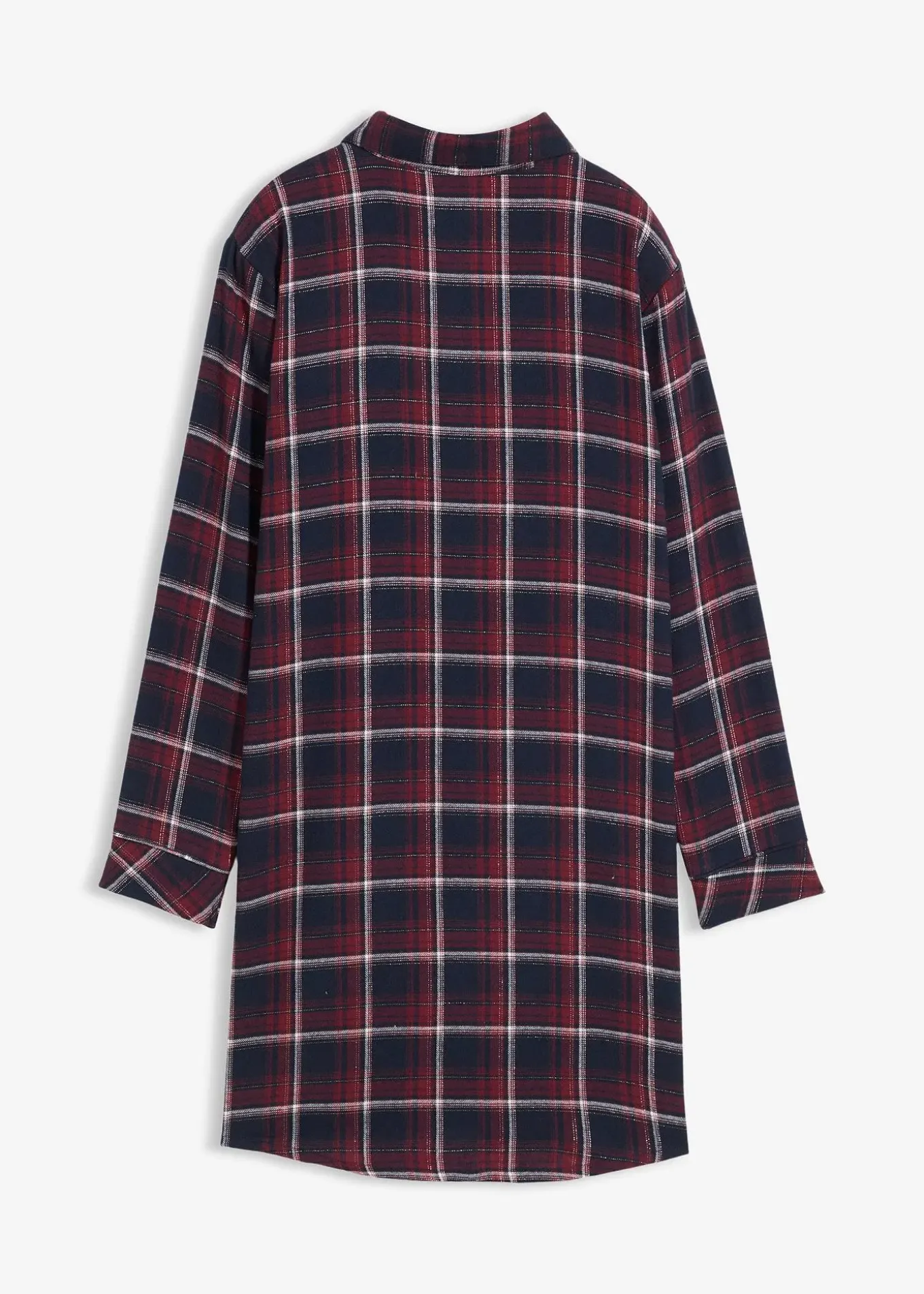 Chemise de nuit boutonnée en flanelle douce