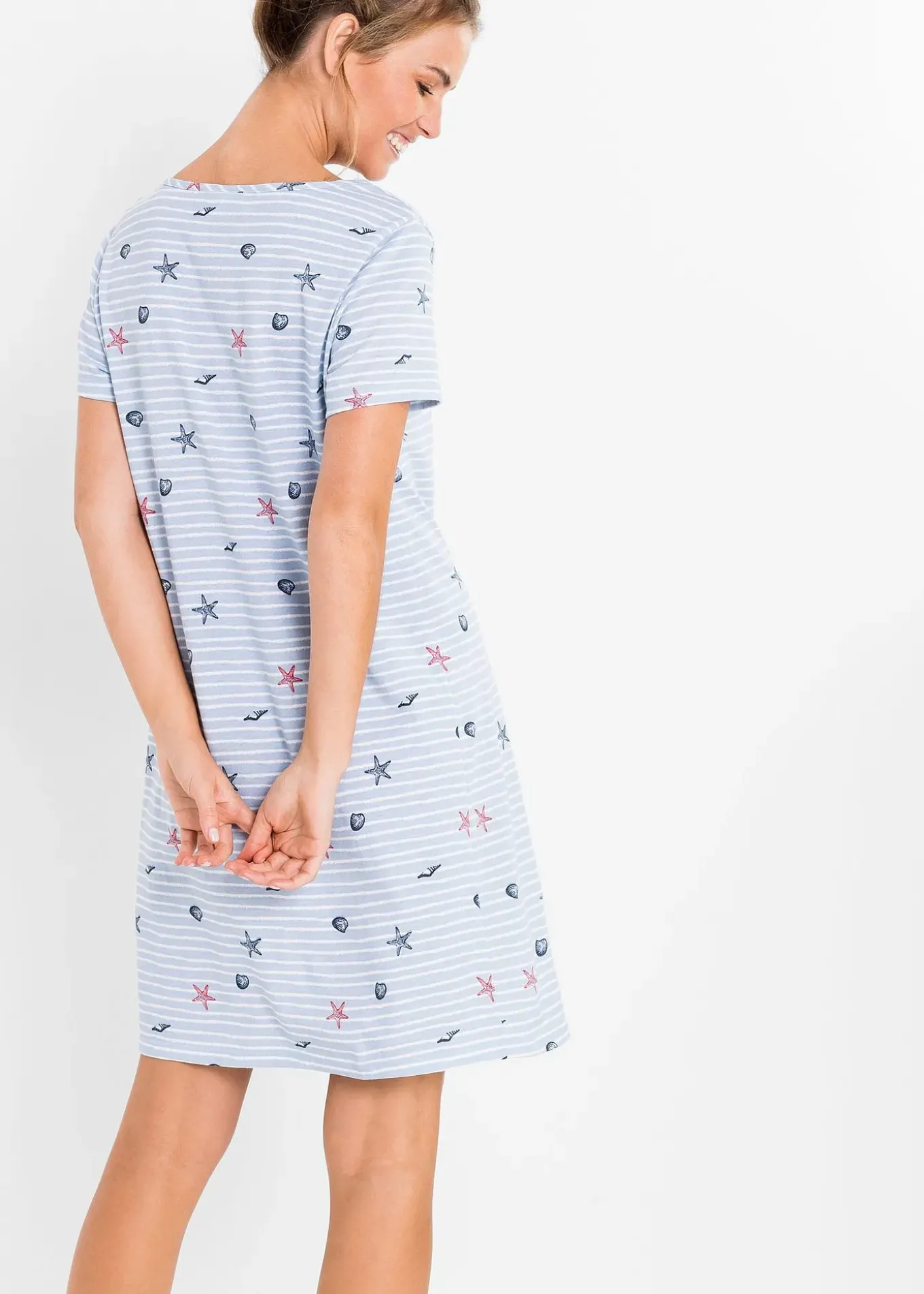 Chemise de nuit courte 100% coton