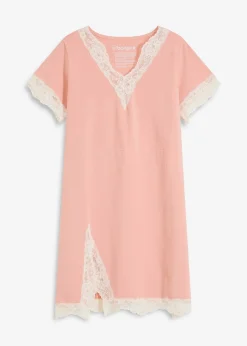 Chemise de nuit courte avec dentelle